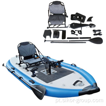 Venda direta de fábrica kajak 1 pessoa pedal de carbono barco inflável PVC Air Inflat Foot Pedal Kayak para pescar kajak